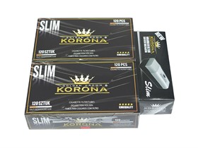 Комплект KORONA SLIM: 2 Х Гильзы 120 шт.+ машинка для набивки гильз - фото 10350