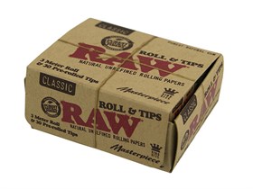 Сигаретная бумага RAW MASTERPIECE CLASSIC ROLLS + TIPS (3 метра) - фото 12314