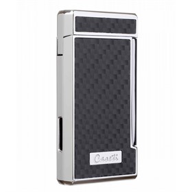 Зажигалка Caseti сигарная, турбо (двойное пламя),карбон CA437-4 - фото 16178