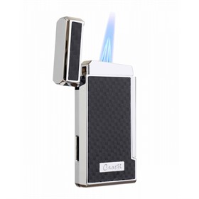 Зажигалка Caseti сигарная, турбо (двойное пламя),карбон CA437-4 - фото 16179