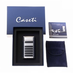 Зажигалка Caseti сигарная, турбо (двойное пламя),карбон CA437-4 - фото 16182