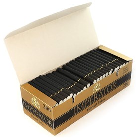 Гильзы для сигарет IMPERATOR BLACK Long CARBON 20 мм (200 шт.) - фото 20070