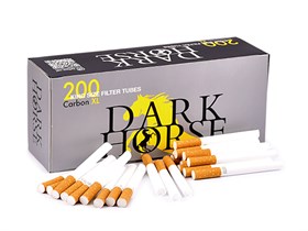 Гильзы для сигарет DARK HORSE Extra Long Carbon Filter (200 шт) - фото 20495