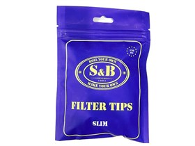 Фильтры для самокруток S&B Slim 6х15 мм (120 шт) - фото 20965