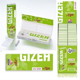 Сигаретная бумага Gizeh 1 1/4 Super Fine 78 мм + Tips Magnet (50+50 ) - фото 9531