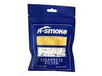 Фильтры для самокруток ASMOKE Slim Long (6 х 20 мм ) 120 шт.