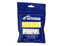 Фильтры для самокруток ASMOKE Slim (6 х 15 мм) 120 шт