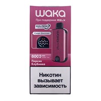 Одноразовый электронный испаритель WAKA SoPro Peach Strawberry (Персик Клубника) 8000